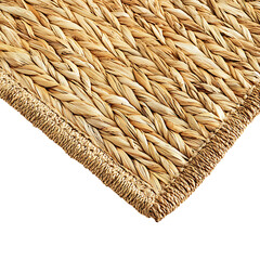 Elegant Minimalist Straw Beach Mat with a Sleek Design Isolated on Transparent Background