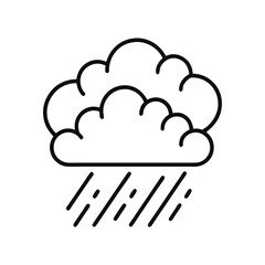 Stormy Sky with Heavy Rain Vector Art