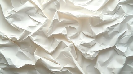 Obraz premium Crumpled white paper texture background.