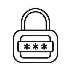 Cybersecurity Password Lock Vector 
