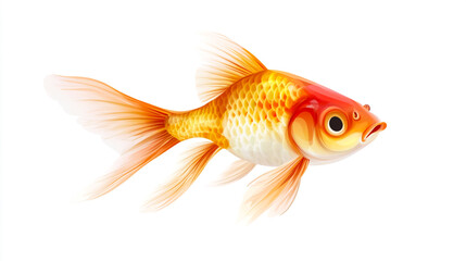 Minimalistic vector illustration of a fish, isolated on a clean white background