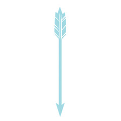 Minimalistic Arrow with a Clear Silhouette in Soft Isolated on Transparent Background