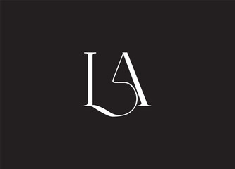 LA logo desing and monogram logo