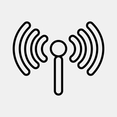 Icon hotspot. Internet network elements. Icon in line style.