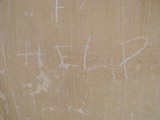 Message of Despair - Help etched onto the wall at S21 Tuol Sleng Prison