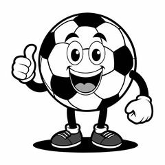 cartoon soccer ball