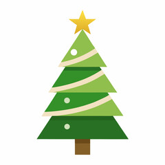 christmas tree vector illustration