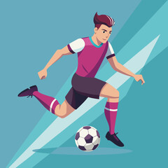 soccer player with ball