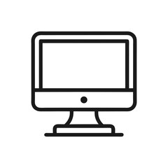 Flat Design Computer Monitor Icon