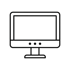 Modern Computer Monitor Vector Illustration

