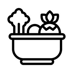 vegetables line icon