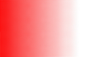 Red fun beautiful black and white shadow halftones retro pop art funky urban colorful comic book. Dotted halftone gradient texture. Vanishing polka dot background. Repeating dots gradation pattern