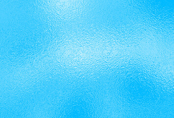 Soft Blue turquoise foil glass texture background. Abstract gradient bright light reflection and shiny rough texture surface. Glass effect background