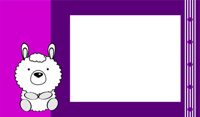 cute little baby llama background in vector art