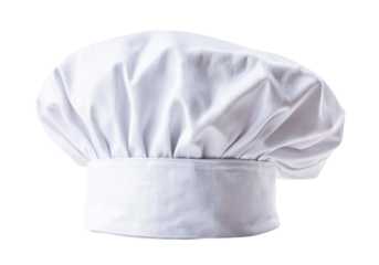 White chef hat isolated on a white background culinary cooking restaurant uniform, On Transparent Background, Png