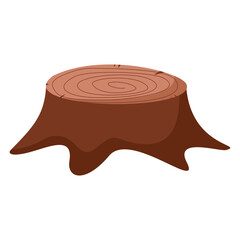 Cut tree stump
