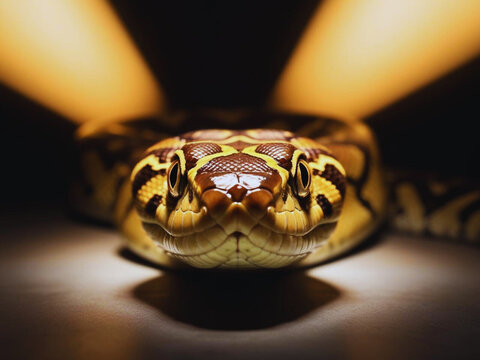 the cobra snake ready to catch its prey