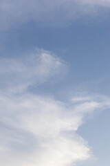 beautiful blue sky and white cloud background in springtime