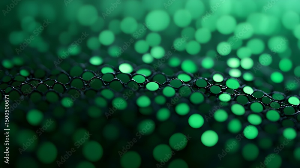 Poster captivating green bokeh background with a refreshing eco-friendly theme