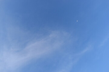 beautiful blue sky and white cloud background in springtime