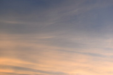 beautiful golden sky and white cloud background in springtime