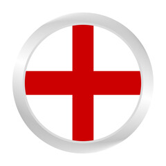 Flag of England. Circle flag icon logo. Round flag. Flag icon. Standard color. Digital illustration. Vector illustration.	