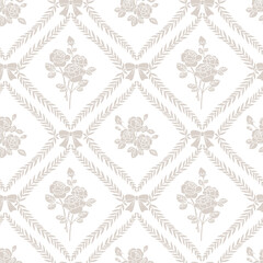 Unique Hand Illustrated Curly Floral and Scroll Motif Works