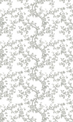 Unique Hand Illustrated Curly Floral and Scroll Motif Works