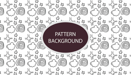 Abstract  doodles pattern background. Doodle cute glitter pen line elements. Doodle heart, arrow, star, sparkle decoration symbol set icon. Simple sketch line style emphasis, attention, pattern elemen