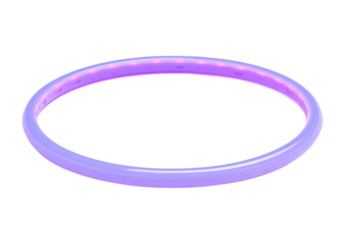 Glowing purple led ring light isolated on a white background, On Transparent Background, Png