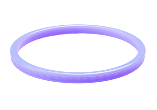 Lavender purple plastic ring isolated on a white background, On Transparent Background, Png