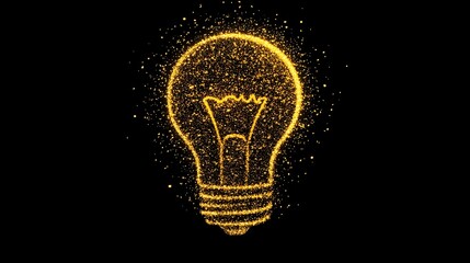 Glowing light bulb symbolizing new ideas and possibilities