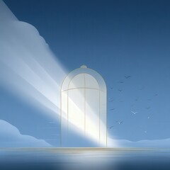 a golden cage in the sky holding a luxury lifestyle while the masses reach from below