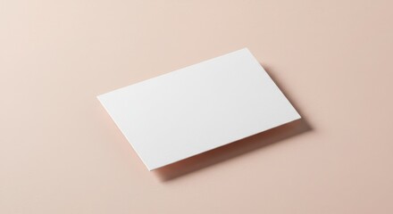 Blank white card mockup