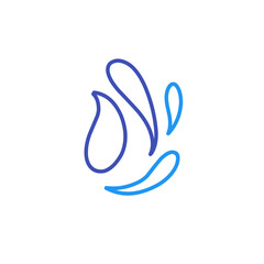 water splash line art