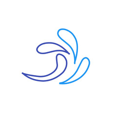 water splash line art