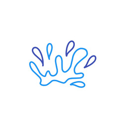 Obraz premium water splash line art