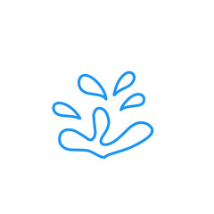 water splash line art