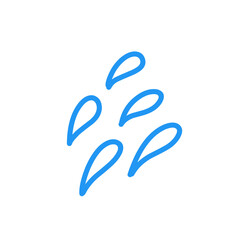 water splash line art
