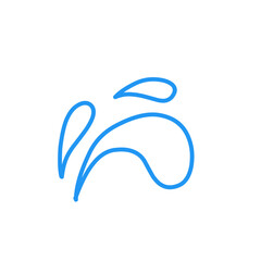 water splash line art