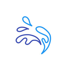 water splash line art