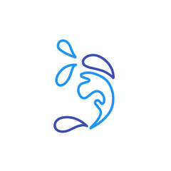 water splash line art