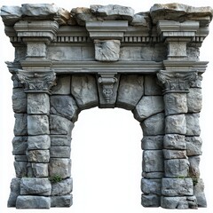 Obraz premium Ornate architectural stone archway evoking ancient ruins and steadfast construction