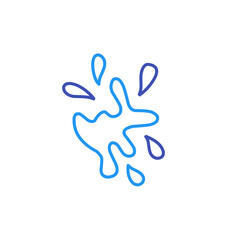 water splash line art