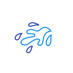 water splash line art