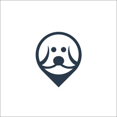 Dog head icon . logo Vector element for your design