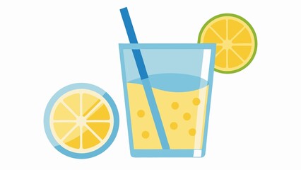 Lemon Juice Glass Cup White Background Citrus Beverage Art