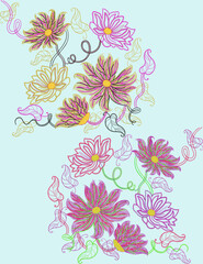 Stunning Vintage-Inspired Floral Scrollwork Art Drawings