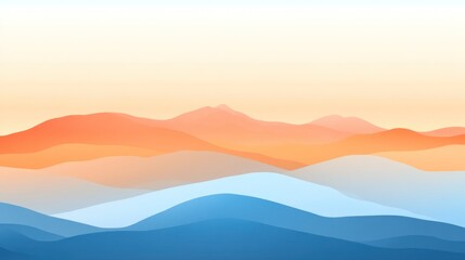 Abstract landscape of soft, blended mountain ranges.