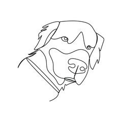 International Dog Day 26 August line art Vector Illustration. Template for background, banner, card, poster. Dog paws.Editable outline,